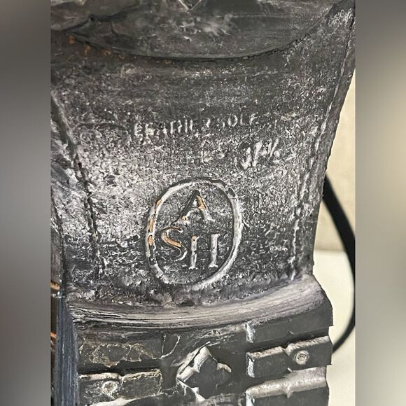 Ash Ryanna Studded embellished moto combat Boot gunmetal metallic 37.5/7.5 - Picture 13 of 14